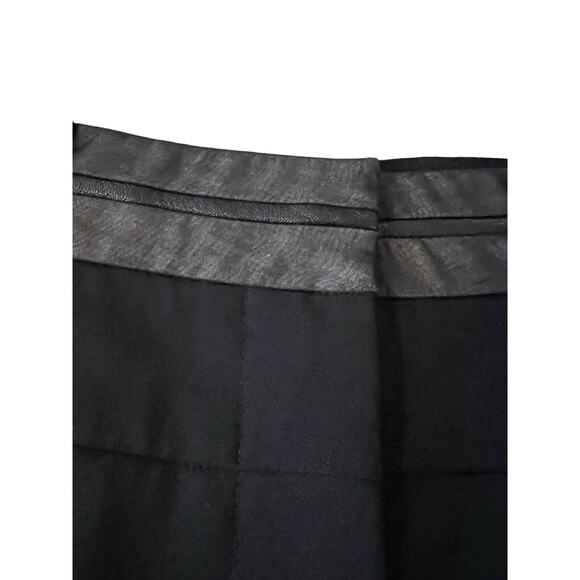 Alexander Wang Dress Leather Trim‎ Womens Pants Size 4, Pleated, Trousers EUC - Picture 8 of 11